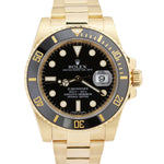 MINT Rolex Submariner Date Ceramic 18K Yellow Gold Black 40mm Watch 116618 BOX