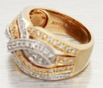 Sonia Bitton 1.25ctw Diamond Woven Waves Band Ring - 14k Yellow & White Gold