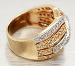 Sonia Bitton 1.25ctw Diamond Woven Waves Band Ring - 14k Yellow & White Gold