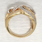 Sonia Bitton 1.25ctw Diamond Woven Waves Band Ring - 14k Yellow & White Gold