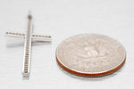Vintage 0.10ctw Diamond Long Cross Pendant - 14k White Gold Charm
