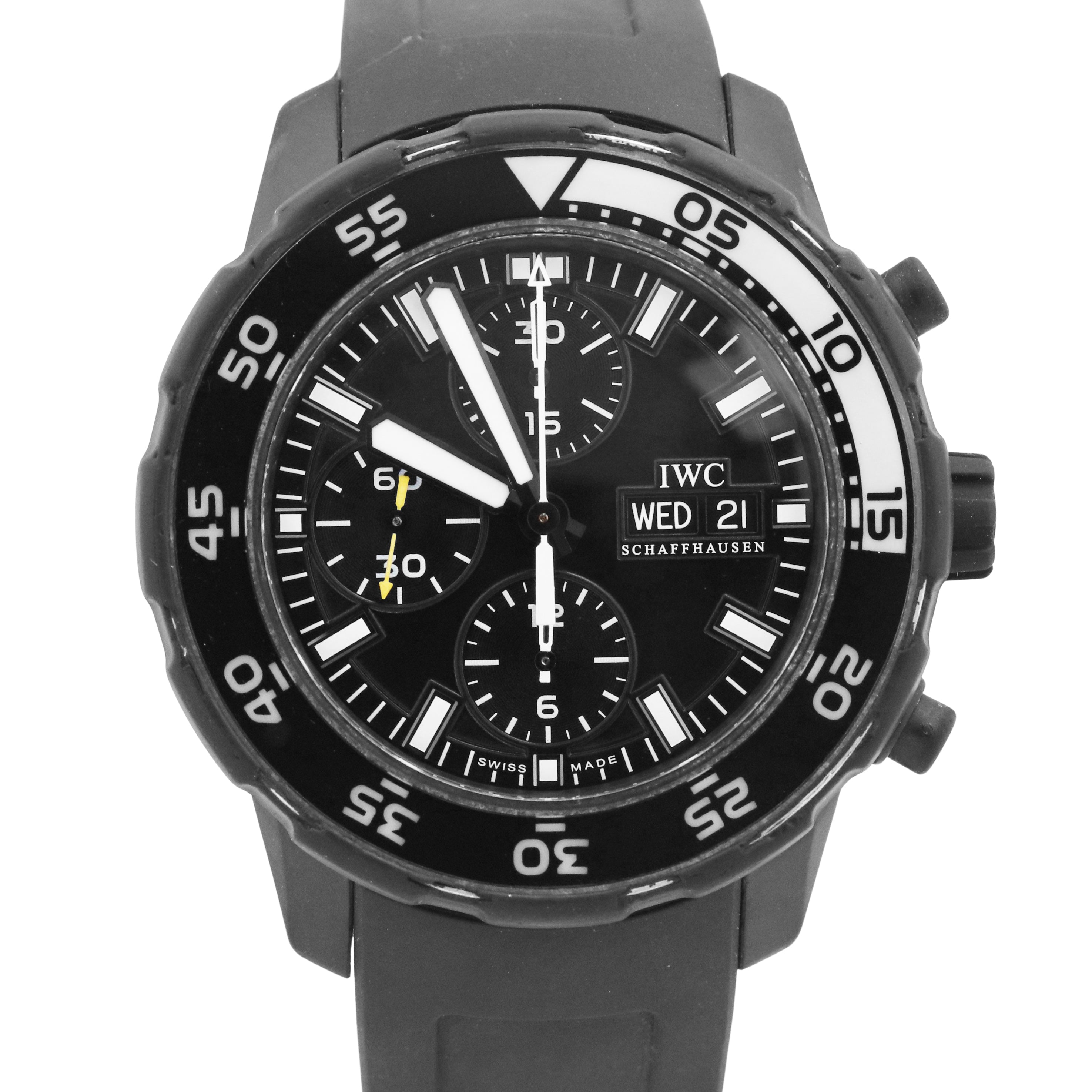 PAPERS IWC Aquatimer Chronograph Galapagos Island 44mm BLACK Rubber IW