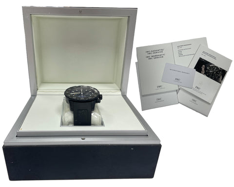 PAPERS IWC Aquatimer Chronograph Galapagos Island 44mm BLACK Rubber IW376705 BOX