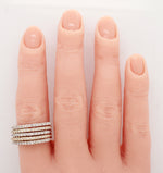 Vintage 0.70ctw Diamond Bypass Ring Stack of 5 - 14k Yellow & White Gold Bands