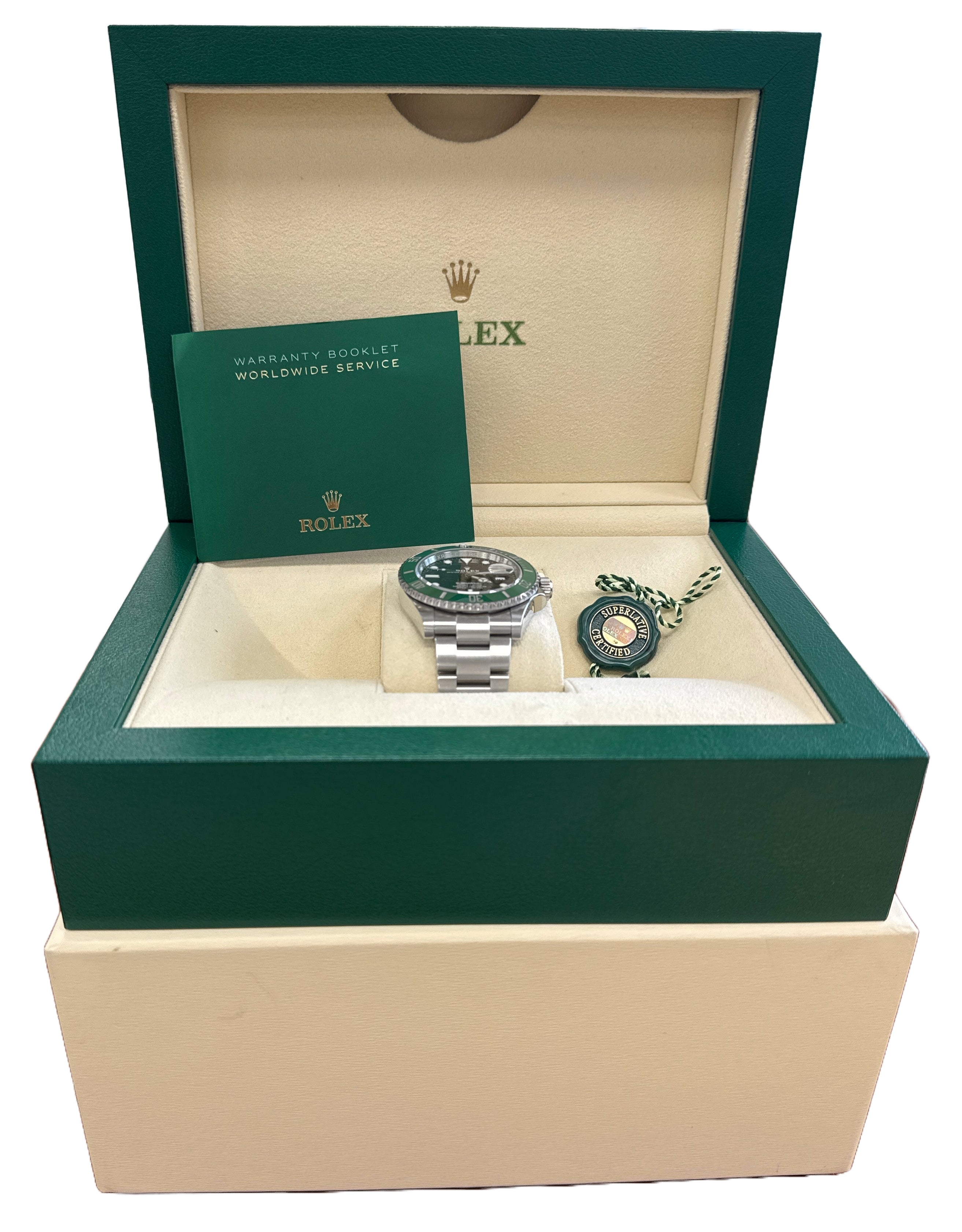 MINT Rolex Submariner Date GREEN KERMIT Stainless Ceramic 41mm 126610 LV BOX