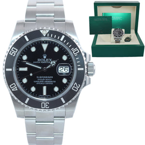 MINT Rolex Submariner Date 116610LN Steel Black Ceramic Bezel 40mm Watch Box