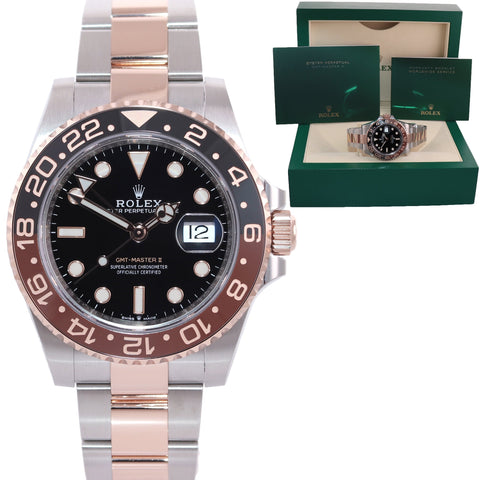 2020 MINT Rolex GMT Master Root Beer Two Tone Rose Gold 126711 Watch Box