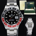 2001 MINT Rolex GMT-Master II Coke Red Black Steel 16710 40mm Watch Box