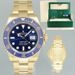 NOV 2024 BRAND NEW PAPERS Rolex Sunburst Blue Ceramic 126618 Yellow Gold Watch