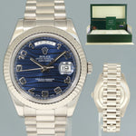 PAPERS MINT Rolex Day Date 2 President 218239 White Gold 41mm Blue Wave Watch Box
