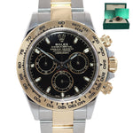 MINT 2022 Rolex Daytona Cosmograph 116503 Black Two Tone Yellow Gold Watch Box