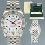 2006 MINT Rolex DateJust Turn-O-Graph 116264 Steel White Gold Jubilee Watch Box