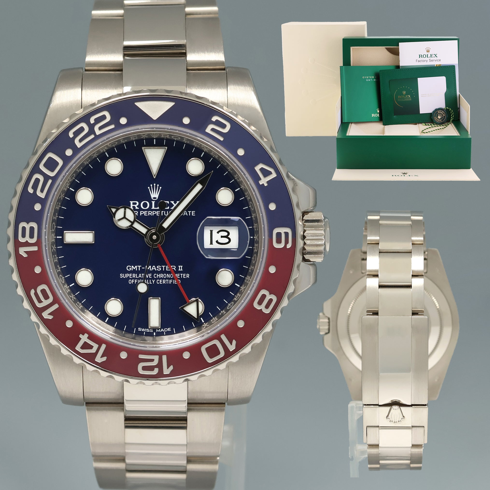 White gold pepsi rolex sales