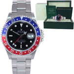 2002 Rolex GMT-Master 2 Pepsi 40mm Steel 16710 NO HOLES Black Watch Box
