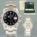 STARDUST DIAL Rolex Explorer II 16570 Stainless Steel Black Date GMT 40mm Watch Box