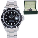 MINT 2009 ENGRAVED REHAUT Rolex Submariner Date 16610 Stainless Steel Black Watch