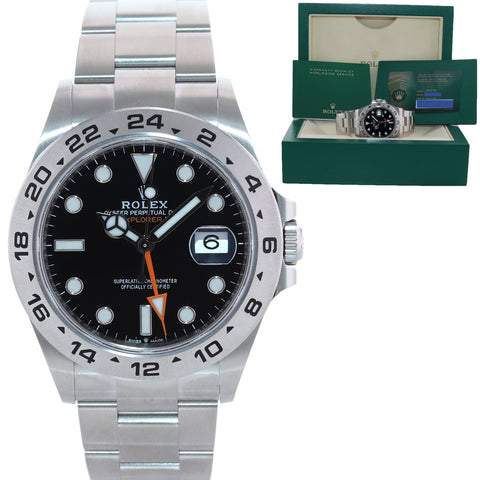 2021 NEW PAPERS Rolex Explorer II 42mm 226570 Black Stee 42mm Date Watch Box