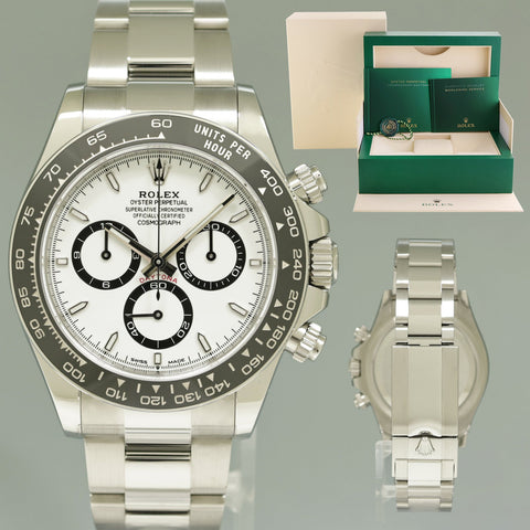 2024 NEW Rolex Daytona 126500LN White Dial Chrono Cosmograph Panda Steel Watch