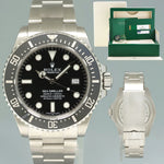 MINT 2015 PAPERS Rolex Sea-Dweller 116600 Steel 40mm Black Ceramic Dive Watch Box