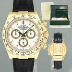 2008 MINT Rolex Daytona Cosmograph Champagne 116518 Yellow Gold Rubber Watch