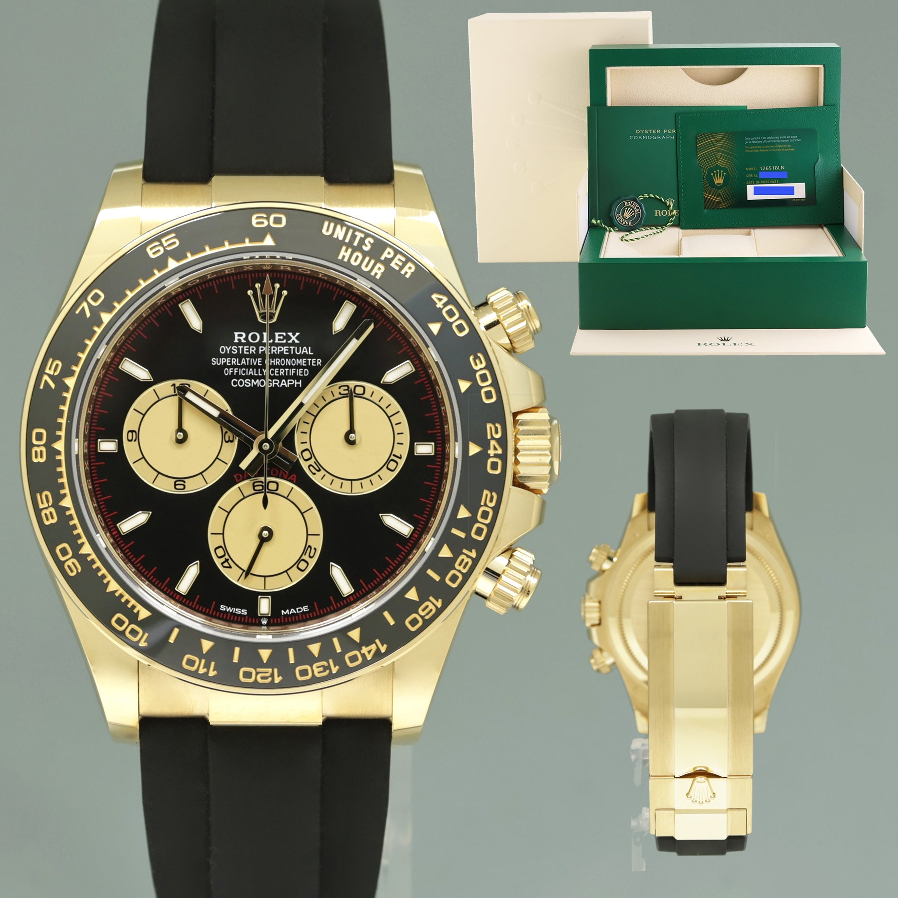 2024 NEW PAPERS Rolex Oysterflex Daytona 126518LN Gold Paul Newman Wat