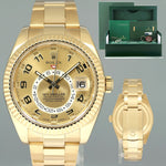 PAPERS MINT Rolex Sky-Dweller Yellow Gold Champagne Arabic 326938 Watch Box