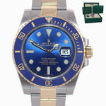 2018 MINT Rolex Submariner Blue Ceramic 116613LB Two Tone Yellow Gold Watch Box