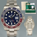 2025 RSC Service Papers Rolex GMT-Master II Pepsi White Gold Blue 116719BLRO Watch