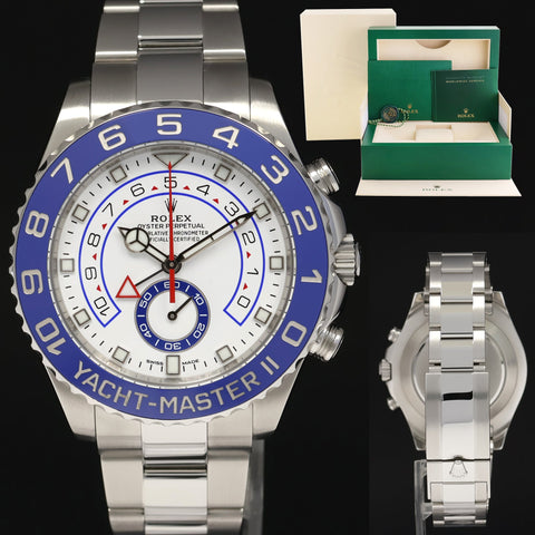 2020 MINT Rolex Yacht-Master 2 MERC HANDS Steel Blue 116680 Watch Box