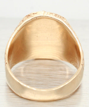 NYPD New York Police Dept Gold Mens Ring - 14k Yellow Gold Detective Signet Ring