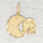 Retro Pacman 14k Yellow Gold Charm - Video Game Arcade Pendant for Necklace