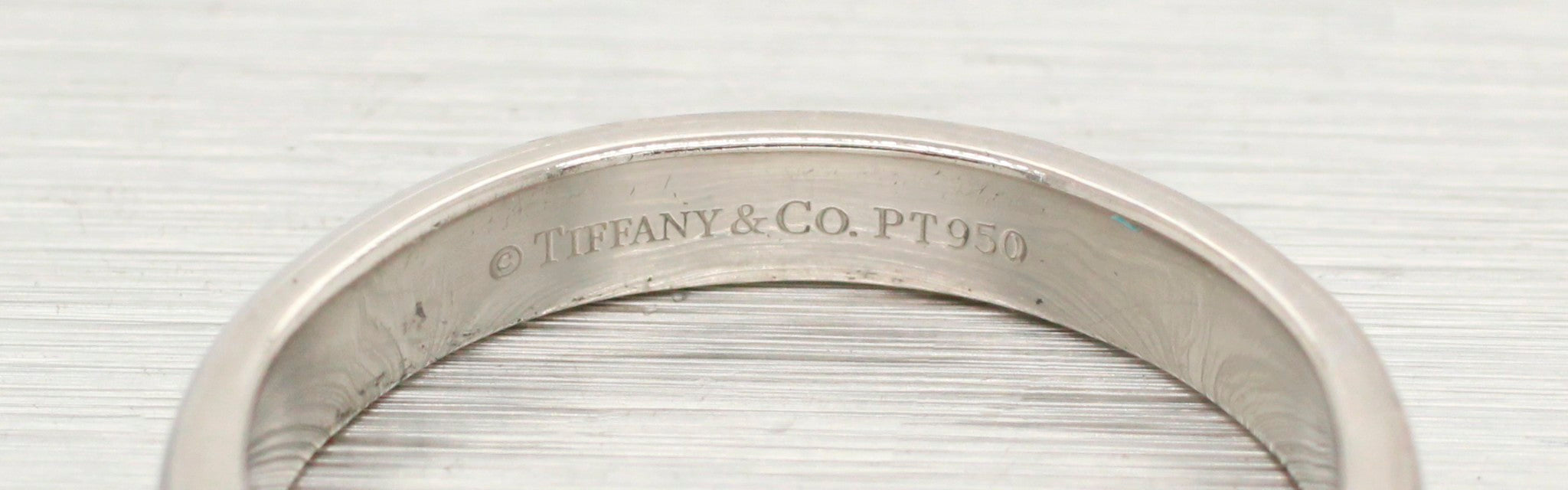 Tiffany & Co. 950 Platinum Wedding Band Ring - Tiffany Forever 3mm with Pouch