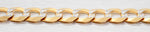 Solid 14k Yellow Gold Diamond-Cut Curb Link Chain Bracelet - 7.50"