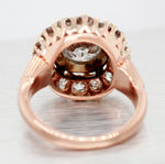 Antique Art Deco 2.20ctw Old European Cut Diamond Engagement Ring 14k Rose Gold