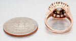 Antique Art Deco 2.20ctw Old European Cut Diamond Engagement Ring 14k Rose Gold