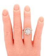 Antique Art Deco 2.20ctw Old European Cut Diamond Engagement Ring 14k Rose Gold