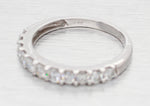 Vintage 0.88ctw Round Diamond Wedding Band Ring - 14k White Gold