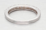 Vintage 0.88ctw Round Diamond Wedding Band Ring - 14k White Gold