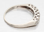 Antique Art Deco 0.60ctw Single-Row Diamond Wedding Band Ring - 14k White Gold