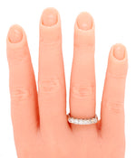 Antique Art Deco 0.60ctw Single-Row Diamond Wedding Band Ring - 14k White Gold