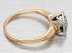 Antique Art Deco 0.50ct Solitaire Diamond Engagement Ring - 14k Yellow Gold