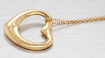 Tiffany & Co. Open Heart Pendant - 18k Yellow Gold - 16" Necklace - Elsa Peretti
