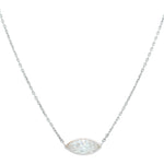 Vintage 1.10ct Marquise Diamond Pendant - 14k White Gold Necklace - 18"