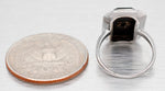 Antique Art Deco Black Onyx & Diamond Dinner Ring - 14k White Gold