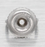 Antique Art Deco 2.00ctw Diamond Curved Statement Stud Earrings - 14k White Gold