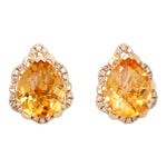 Le Vian Pear Cut Cinnamon Citrine Teardrop Stud Earrings - 14k Yellow Gold