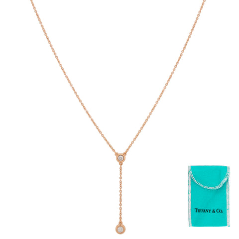 Tiffany & Co. Elsa Peretti Diamond By the Yard Necklace - 18k Yellow Gold - 16"