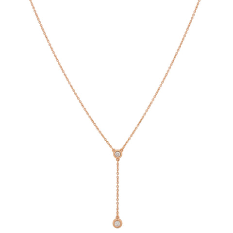 Tiffany & Co. Elsa Peretti Diamond By the Yard Necklace - 18k Yellow Gold - 16"