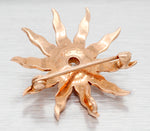 Antique Art Deco Sunstar Diamond & Pearl Starfish Charm / Brooch Pin - 14k Yellow Gold
