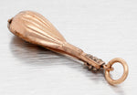 Vintage Solid 14k Yellow Gold Lute / Lyre Charm - D&D Bard Pendant